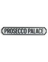 Antiqued Wooden Prosecco Palace Road Sign