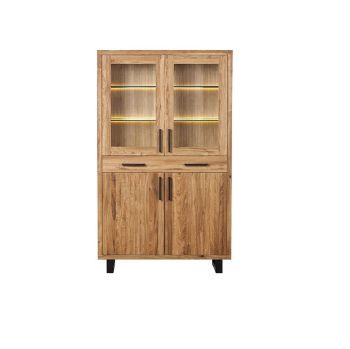 Ayrton Display Bookcase with Doors and Drawer