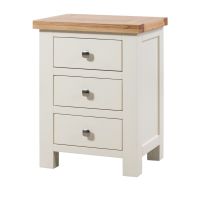 New Amber Painted Bedside 3 Drawer
