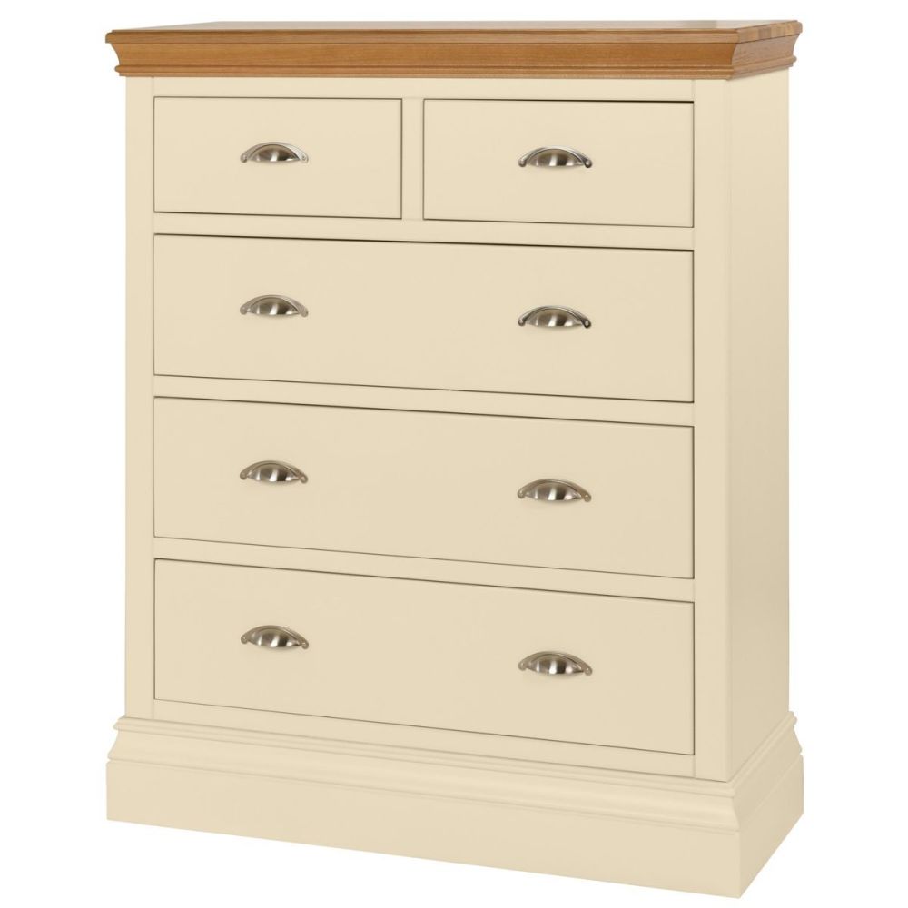 Amelia Chest - 2 over 3 Drawers - Ivory