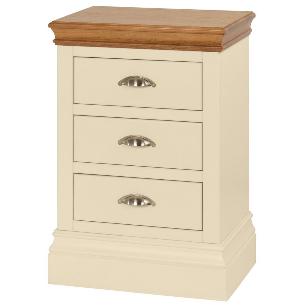 Amelia Chest - Bedside 3 Drawers - Ivory