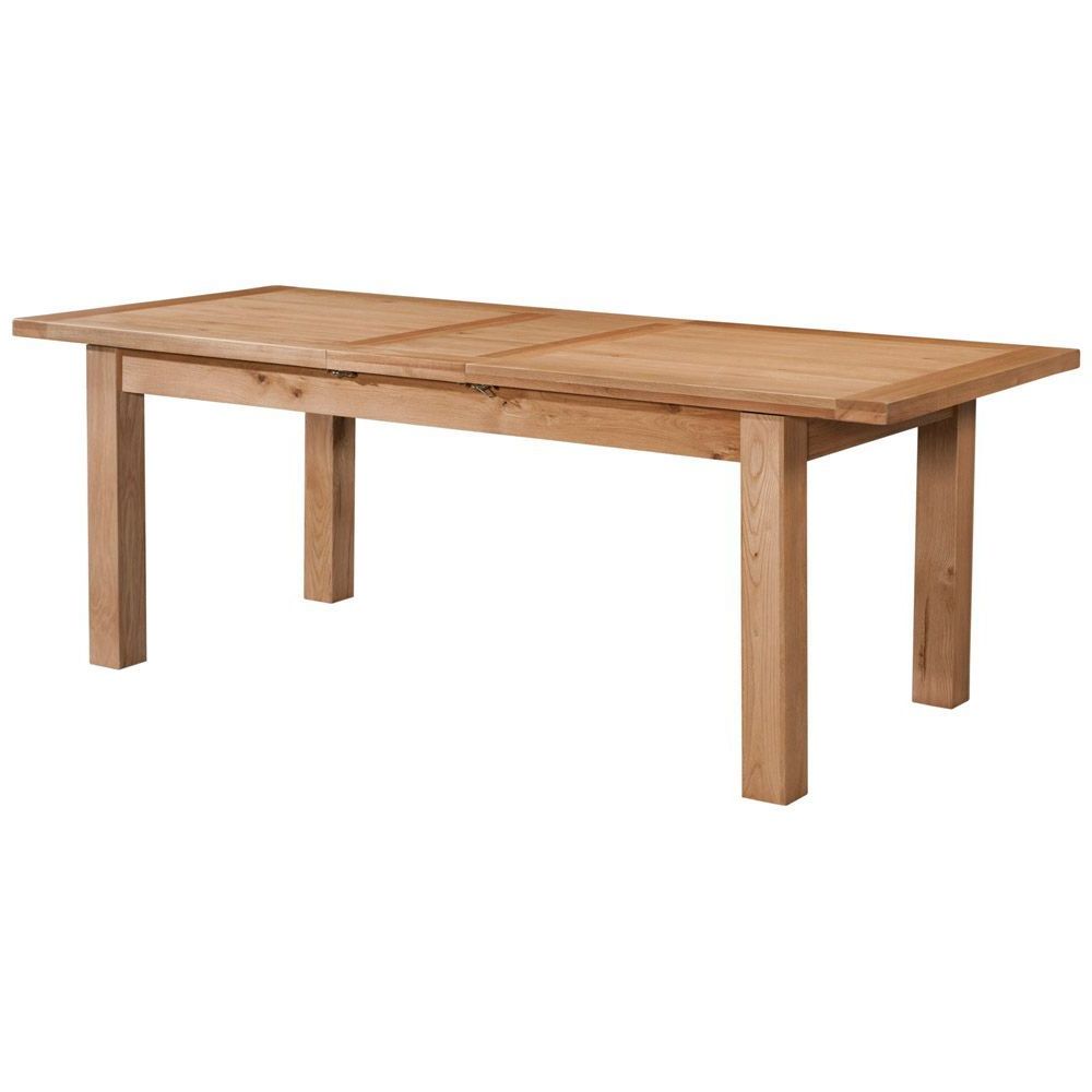 New Amber Oak Dining Table Large Extending with 2 Leaf