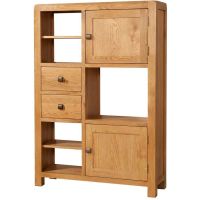 Nova Oak Unit Display High  2 Doors & 2 Drawers