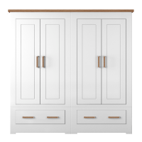 Millie Wardrobe 4 Door Tall Wide with Drawers