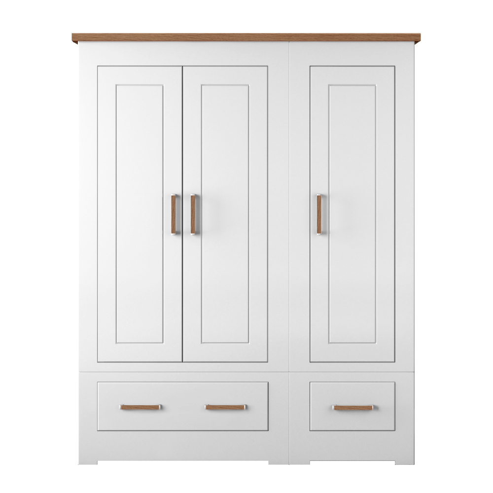 Millie Wardrobe Triple Tall With Drawers