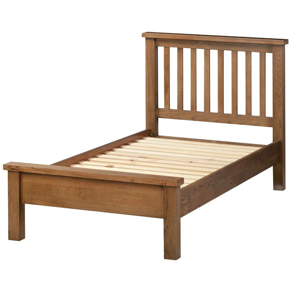 New Amber Low Foot End Bed Single Rustic