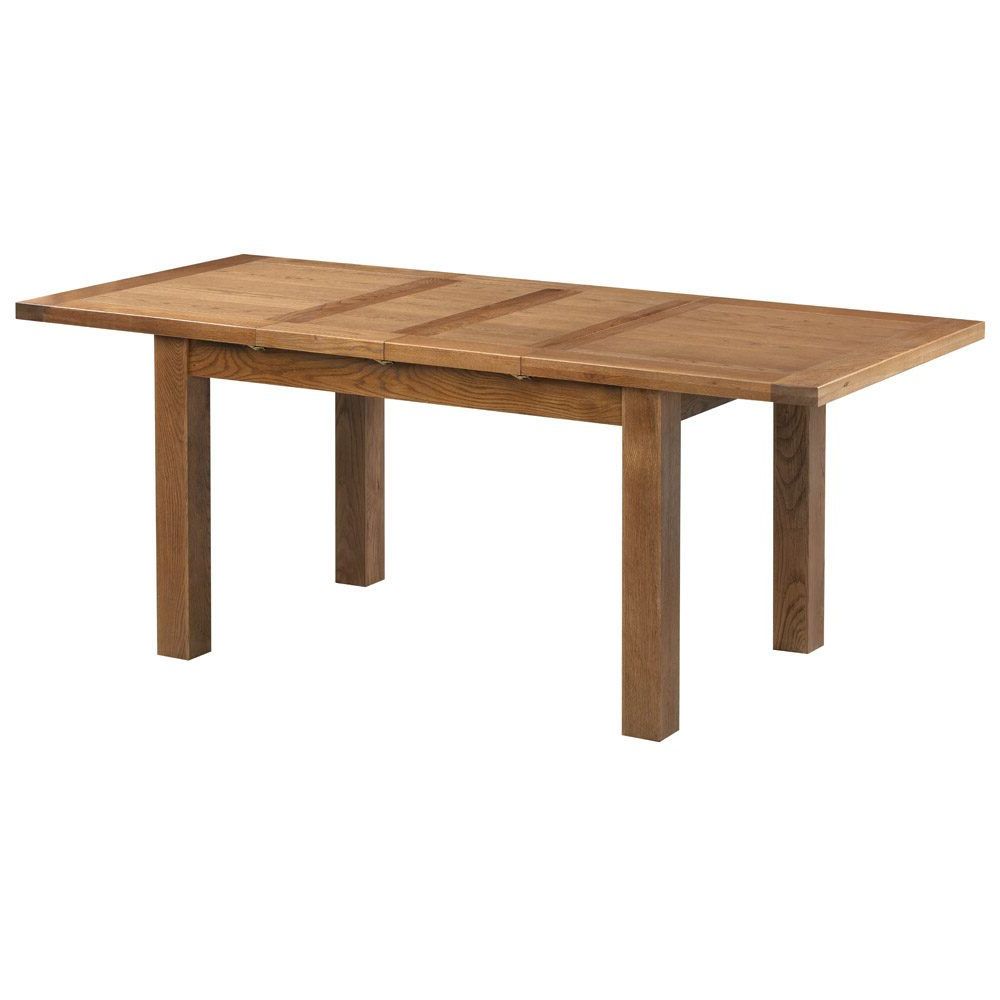 New Amber Oak Dining Table Large Extending with 2 Leaf