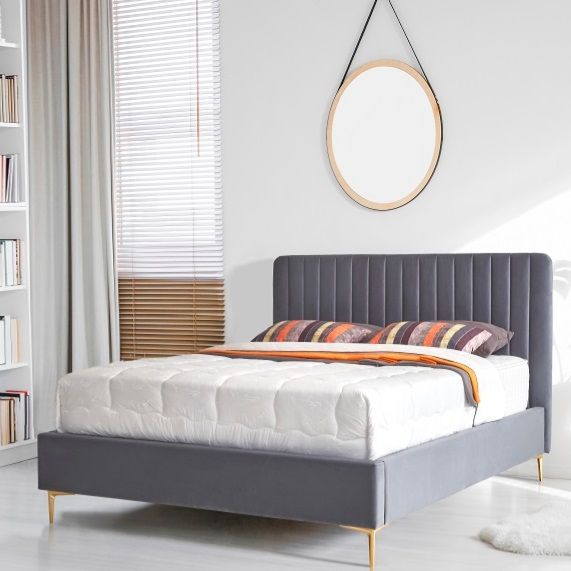 Ruby King Size Bed Grey