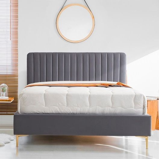 Ruby King Size Bed Grey