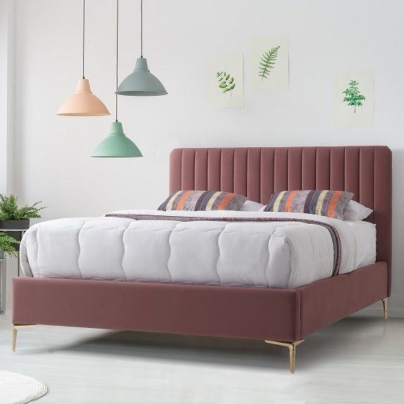 Ruby King Size Bed Blush