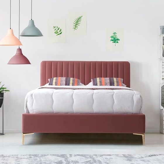 Ruby King Size Bed Blush