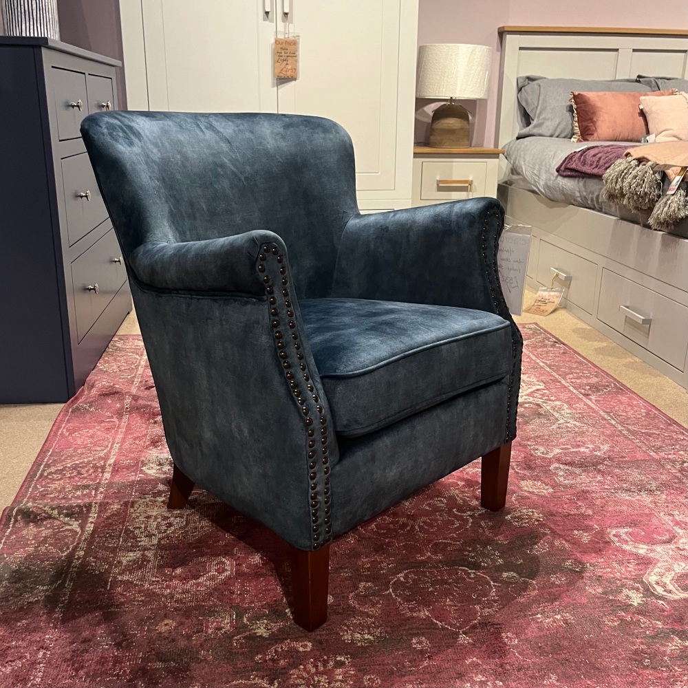 Harlow Accent Chair Vintage Steel Blue