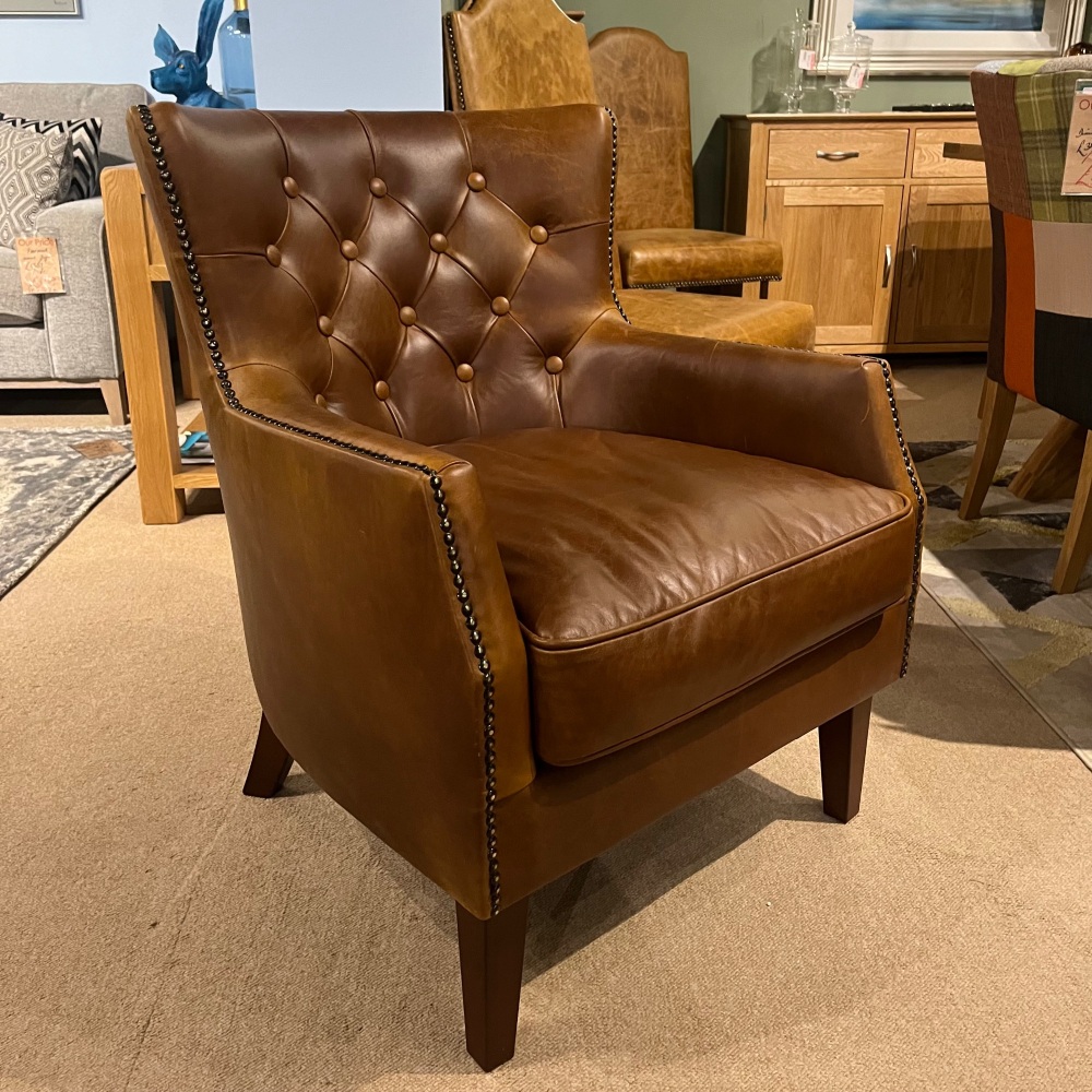 Leather Stanley Accent Chair