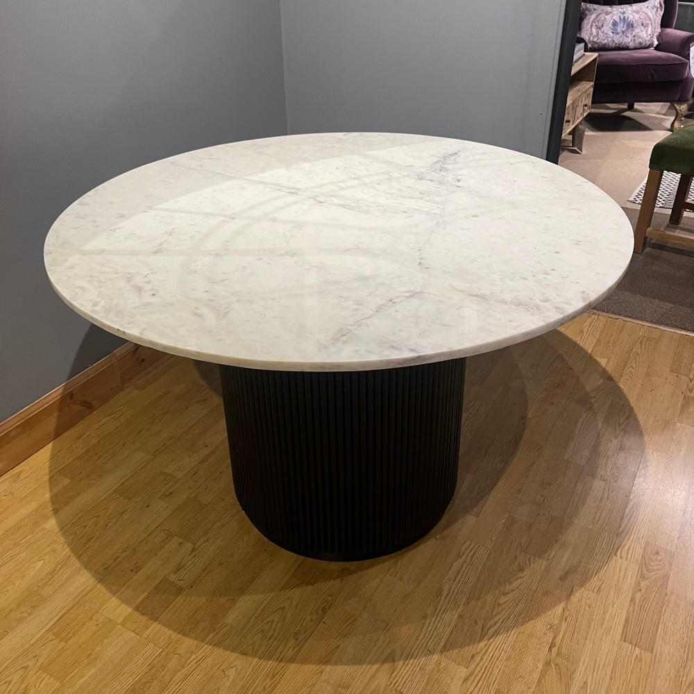 Lusso Round Marble & Mango Dining Table