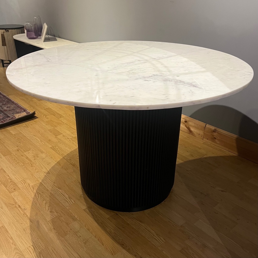 Lusso Round Marble & Mango Dining Table