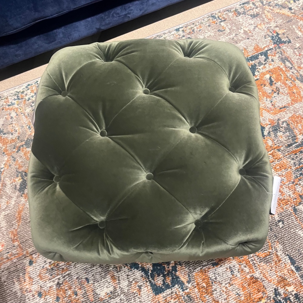 Cube Buttoned Footstool