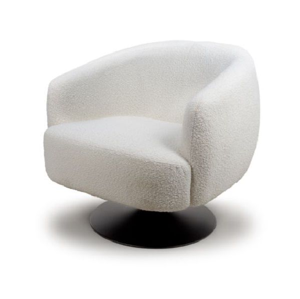 Tub Chair Ivory Boucle