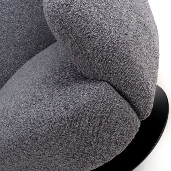 Tub Chair Grey Boucle