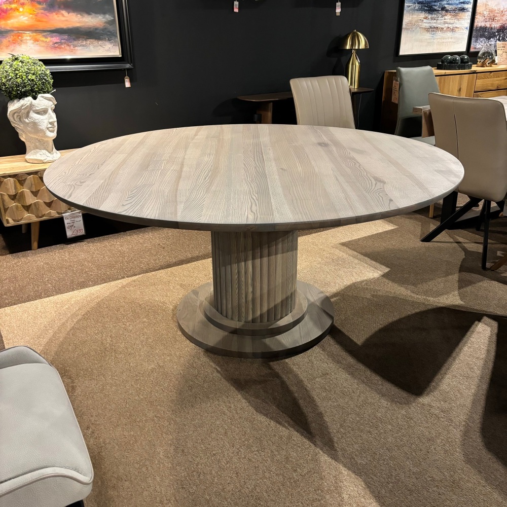 Clearance: Luna Round Dining Table 160cm Solid Ash