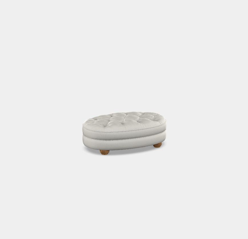 Strand Oval Buttoned Stool