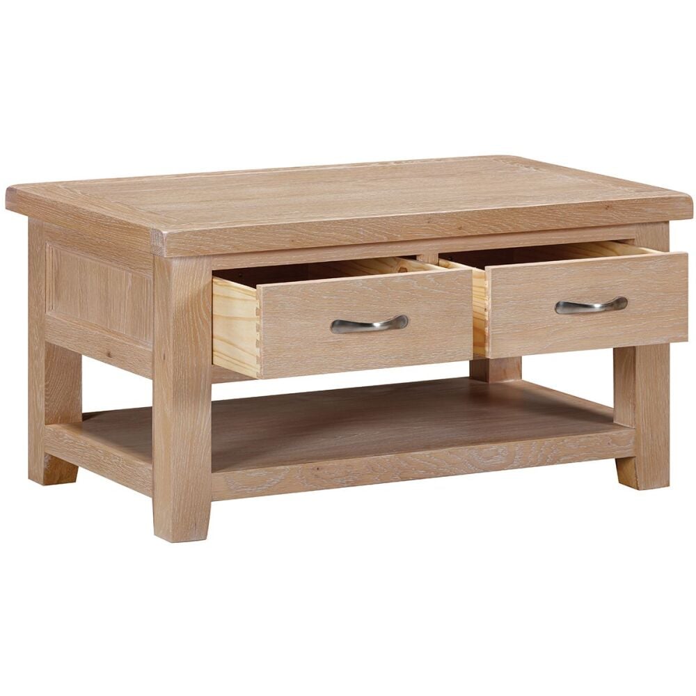 Winchester Oak Coffee Table with 2 Drawers