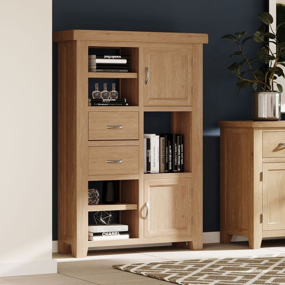 Winchester Oak High Display Cabinet