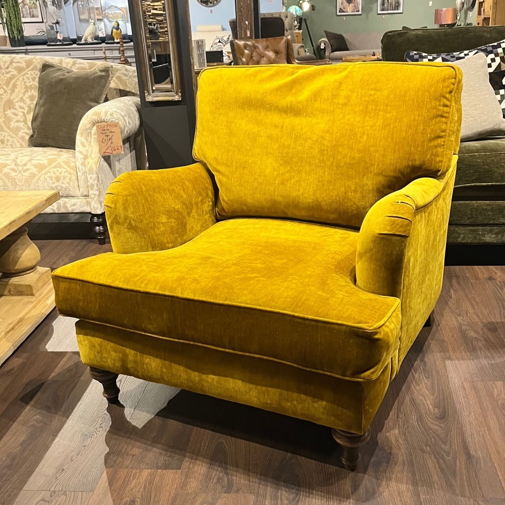 Clearance: Mustard Velvet Chiltern Accent Chair