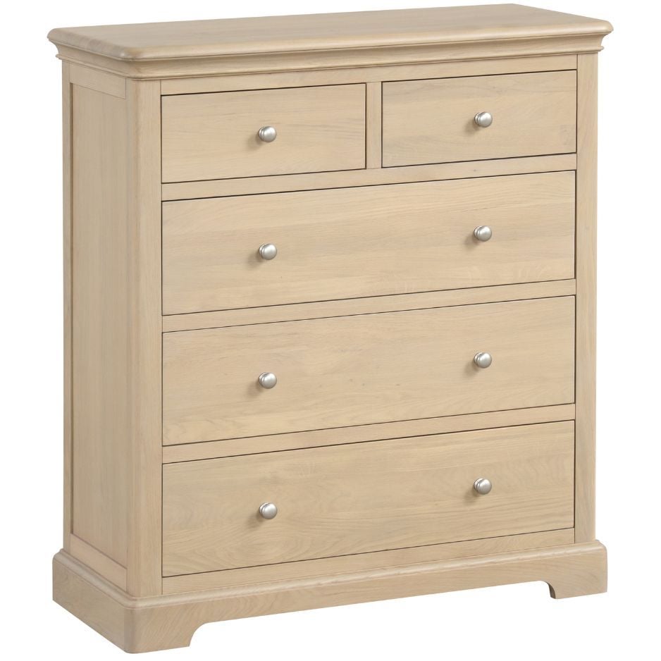 Heidi Oak Chest of Drawers 2 over 3