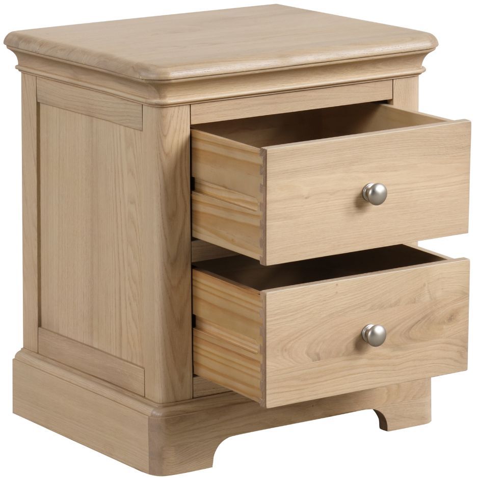 Heidi Oak Bedside 2 Drawer