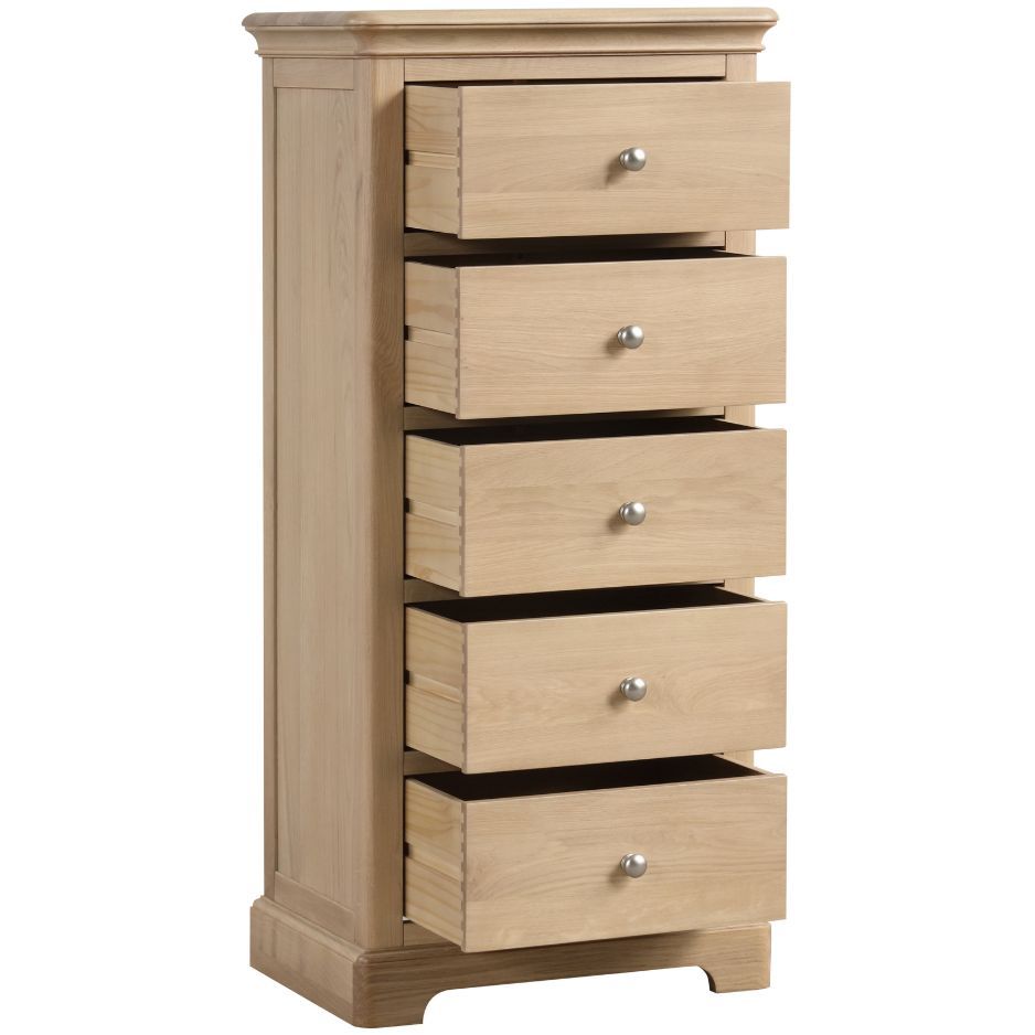 Heidi Oak Chest of Drawers 5 Drawer