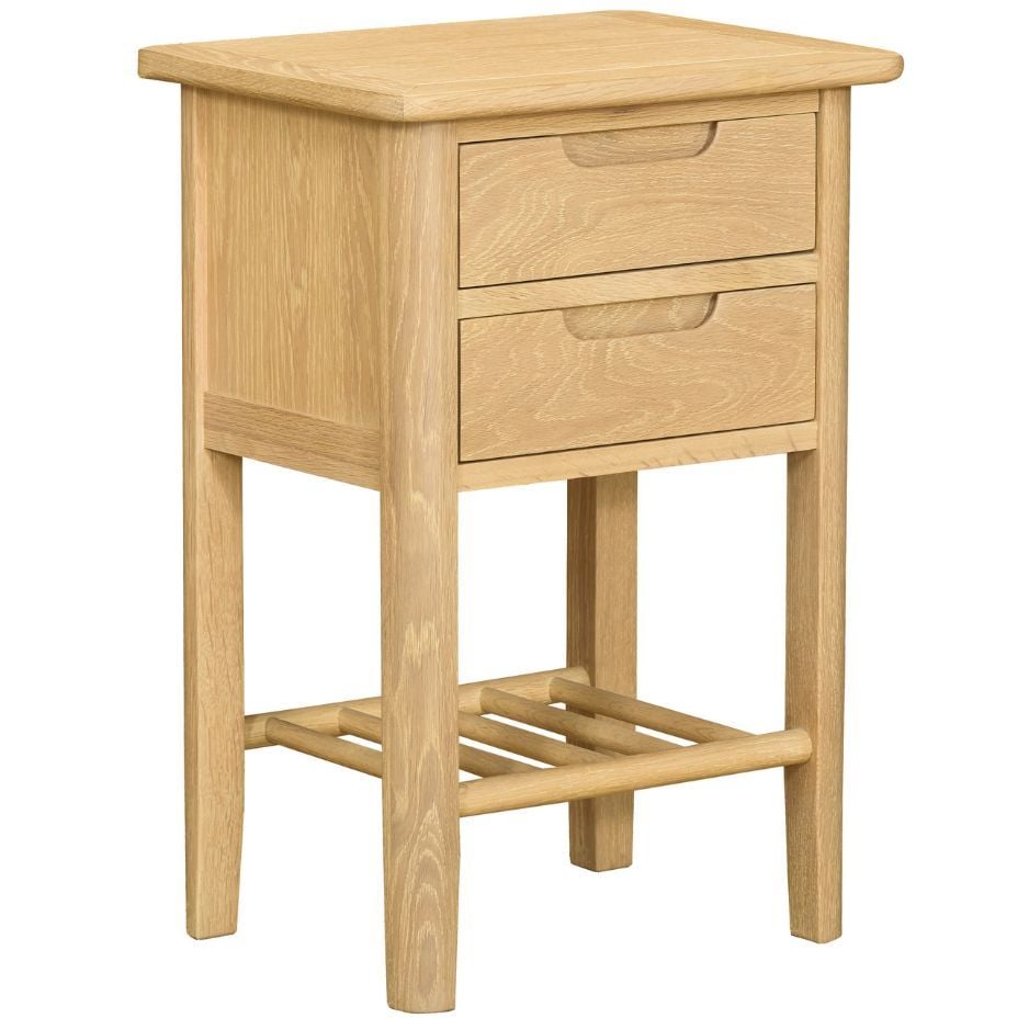 Nordic 2 Drawer Nightstand Front