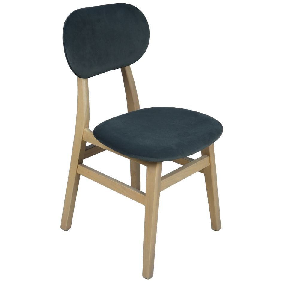 Nordic Upholstered Dining Chair - Dark Grey Pad