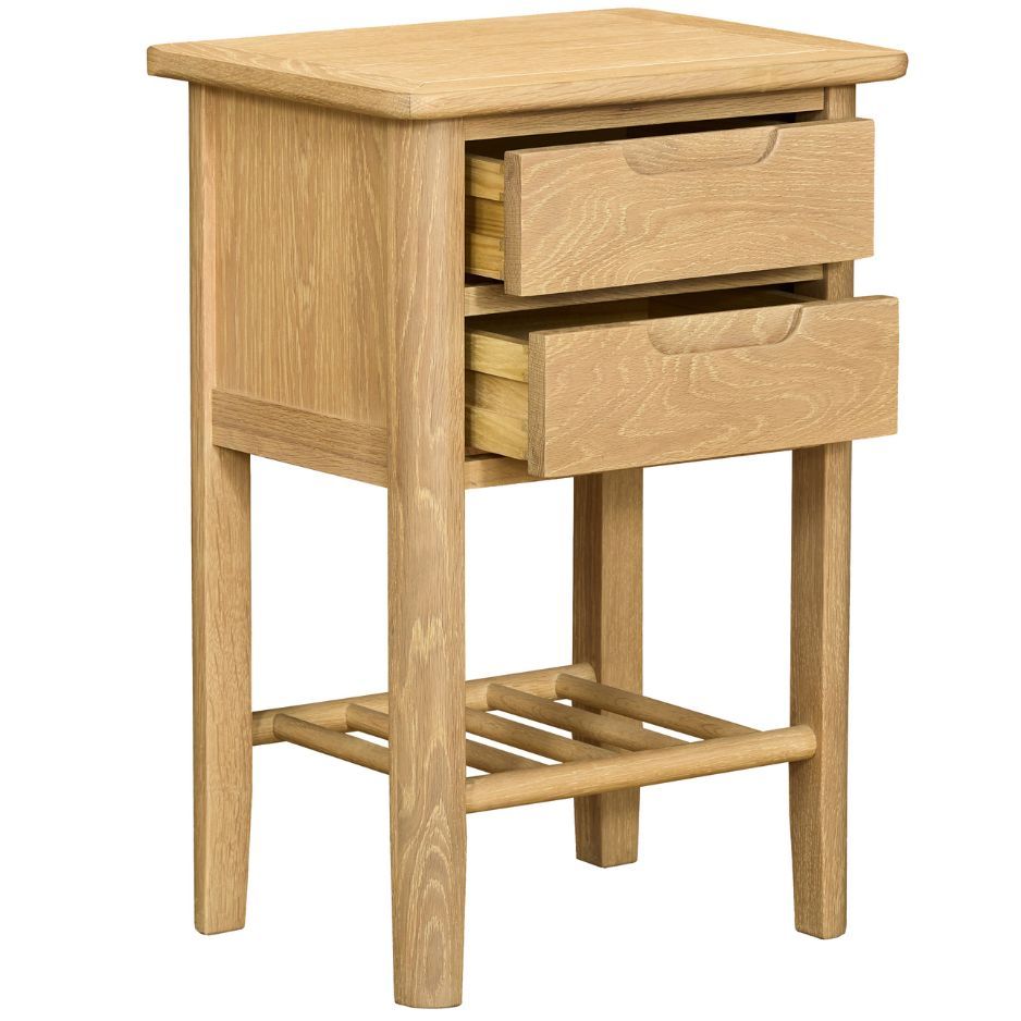 Nordic 2 Drawer Nightstand Front