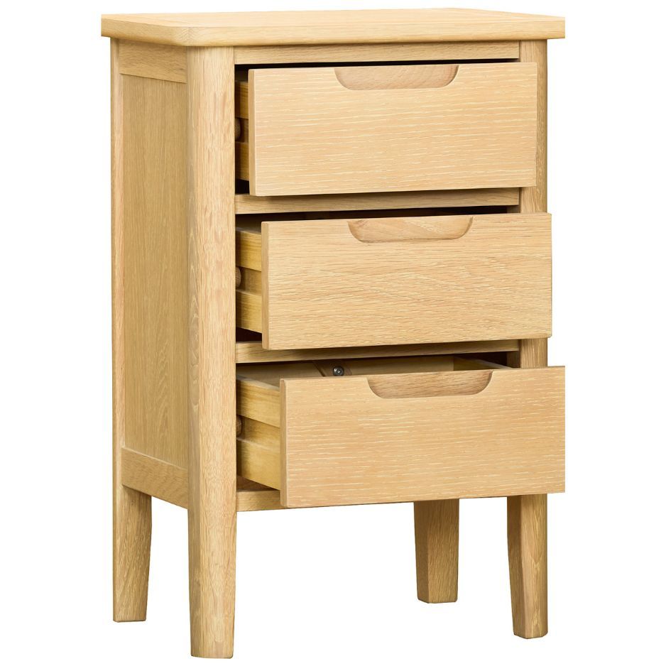 Nordic 3 Drawer Bedside