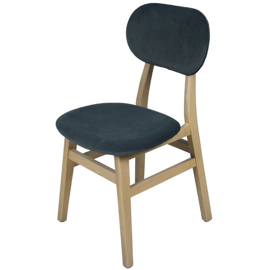 Nordic Upholstered Dining Chair - Dark Grey Pad