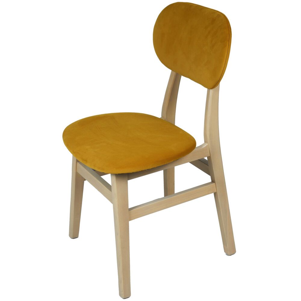 Nordic Upholstered Dining Chair -Mustard Pad