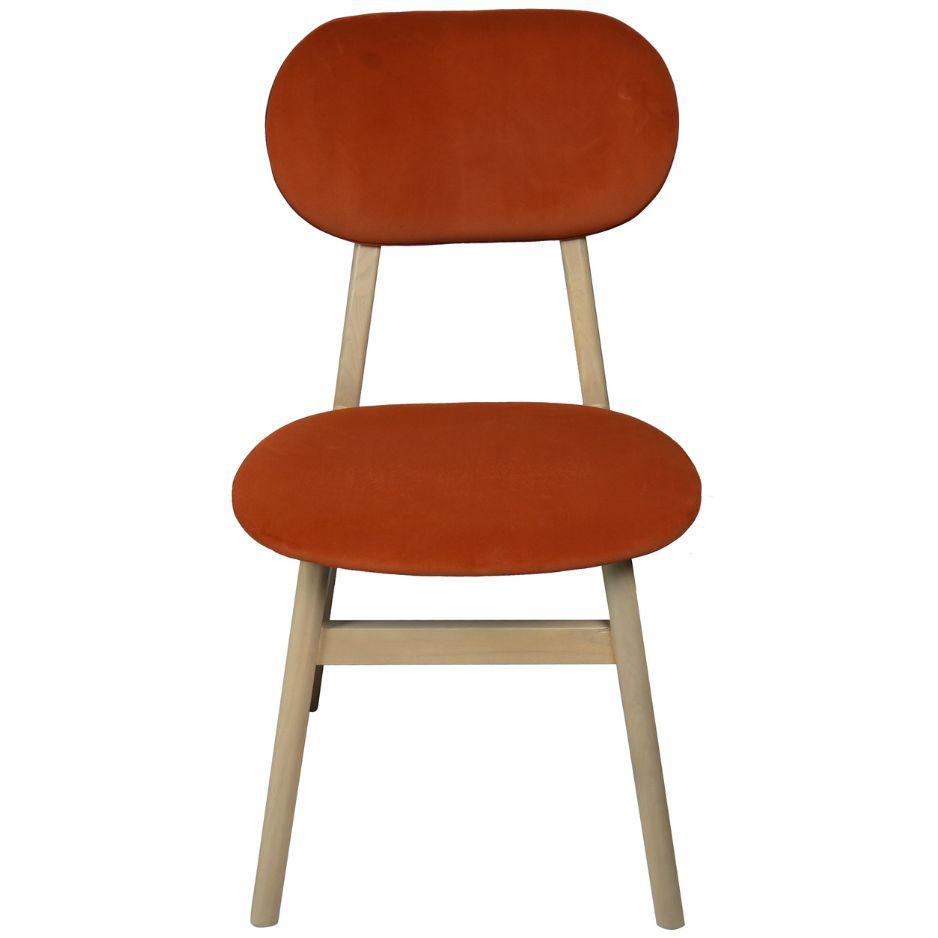 Nordic Upholstered Dining Chair - Rust Pad