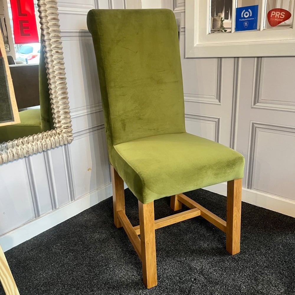 Clearance: Set of 4 Coniston Dining Chairs in Olive Green