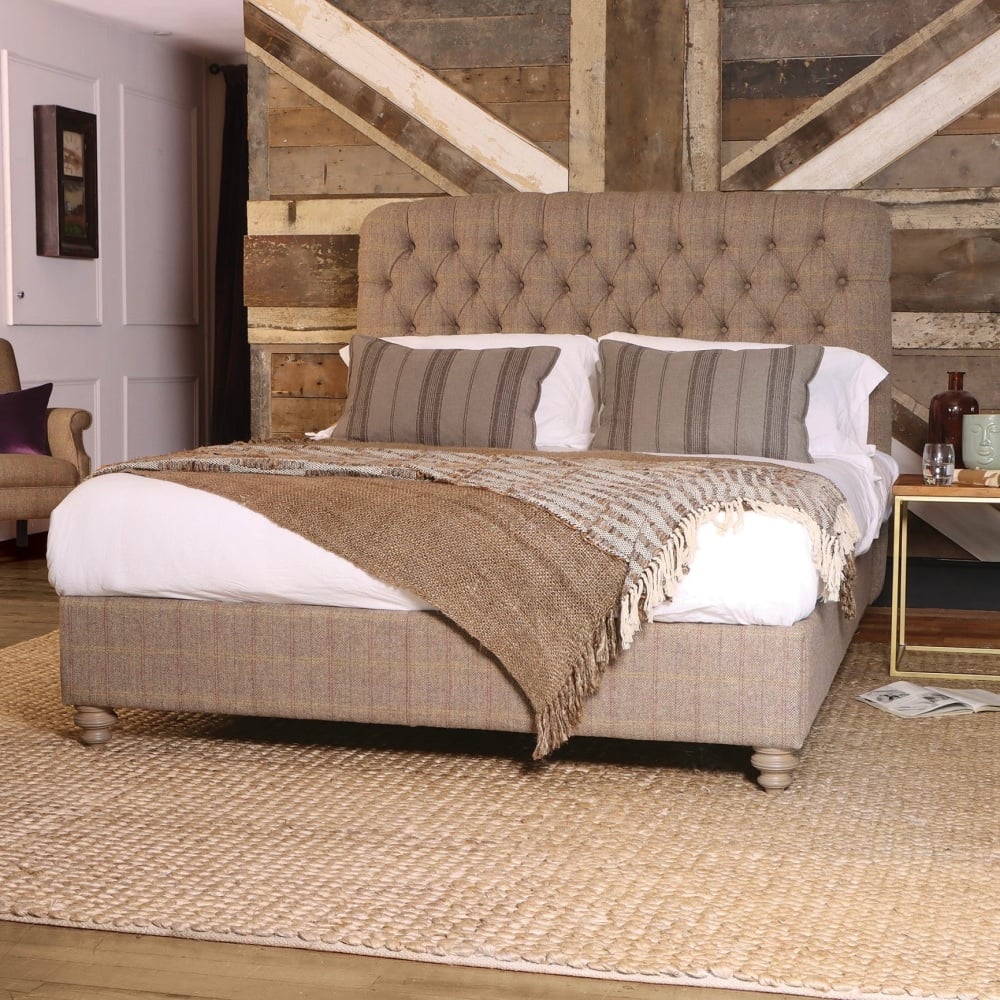 Tetrad Berneray Harris Tweed  Double Size Bed Frame