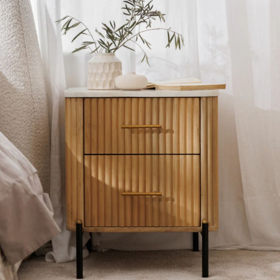 Tamora 2 Drawer Bedside