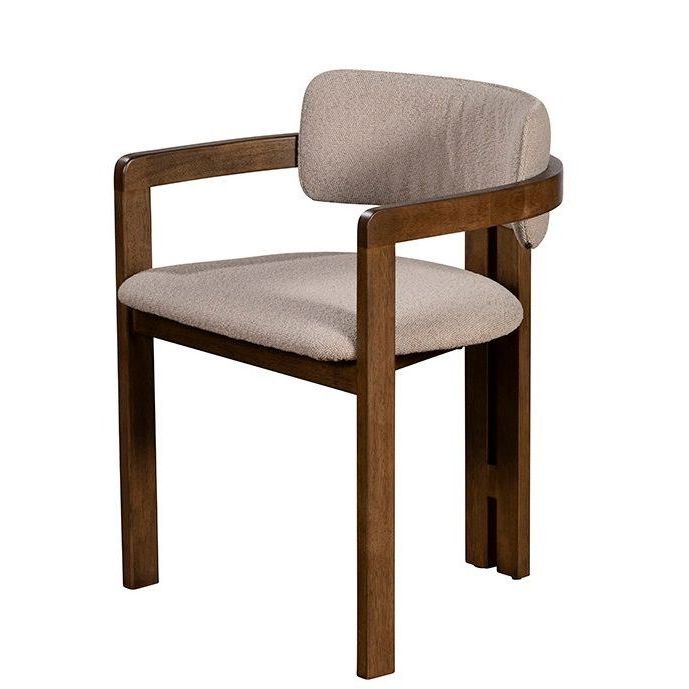 Sadie Wooden & Boucle Dining Chair