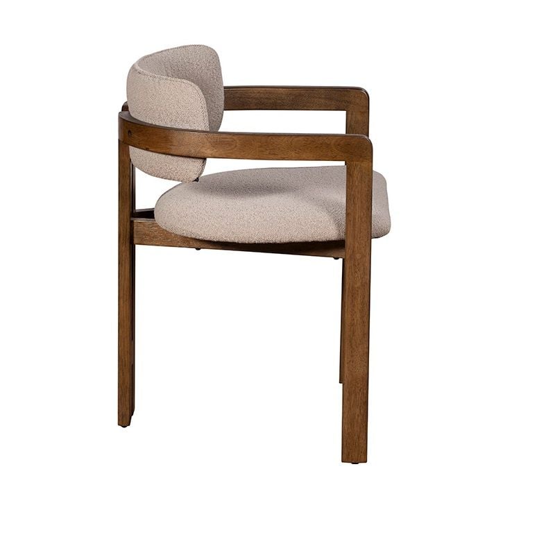 Sadie Wooden & Boucle Dining Chair