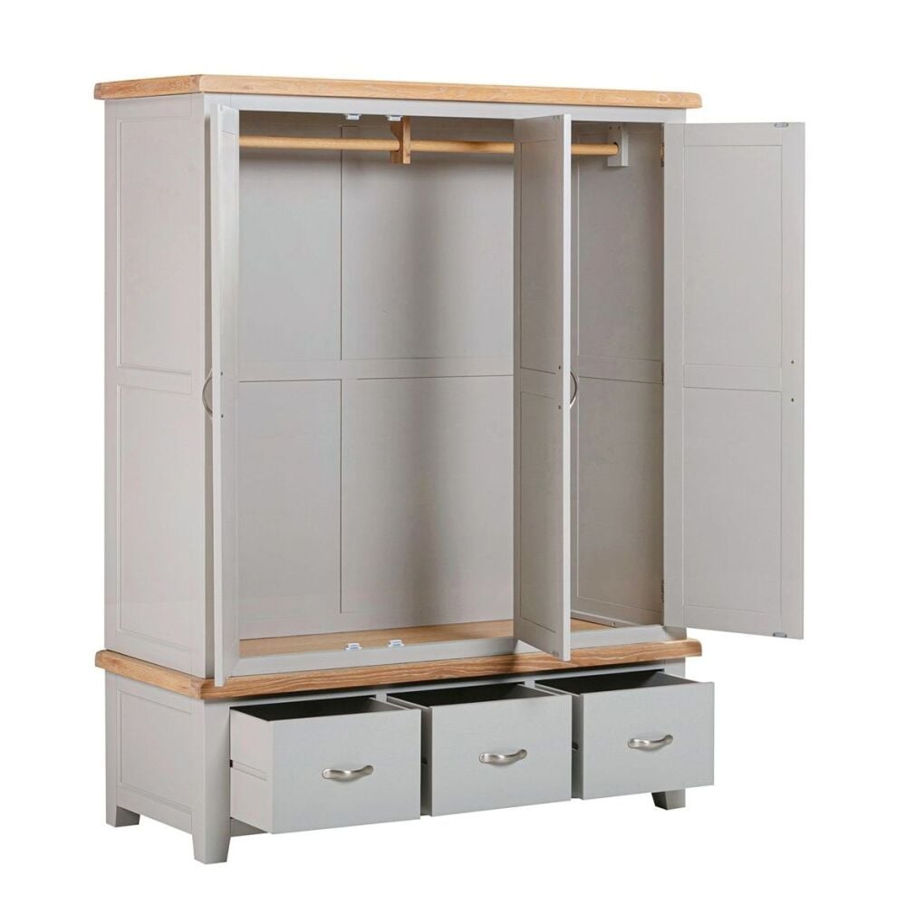 Winchester Wardrobr Triple with 3 Drawers