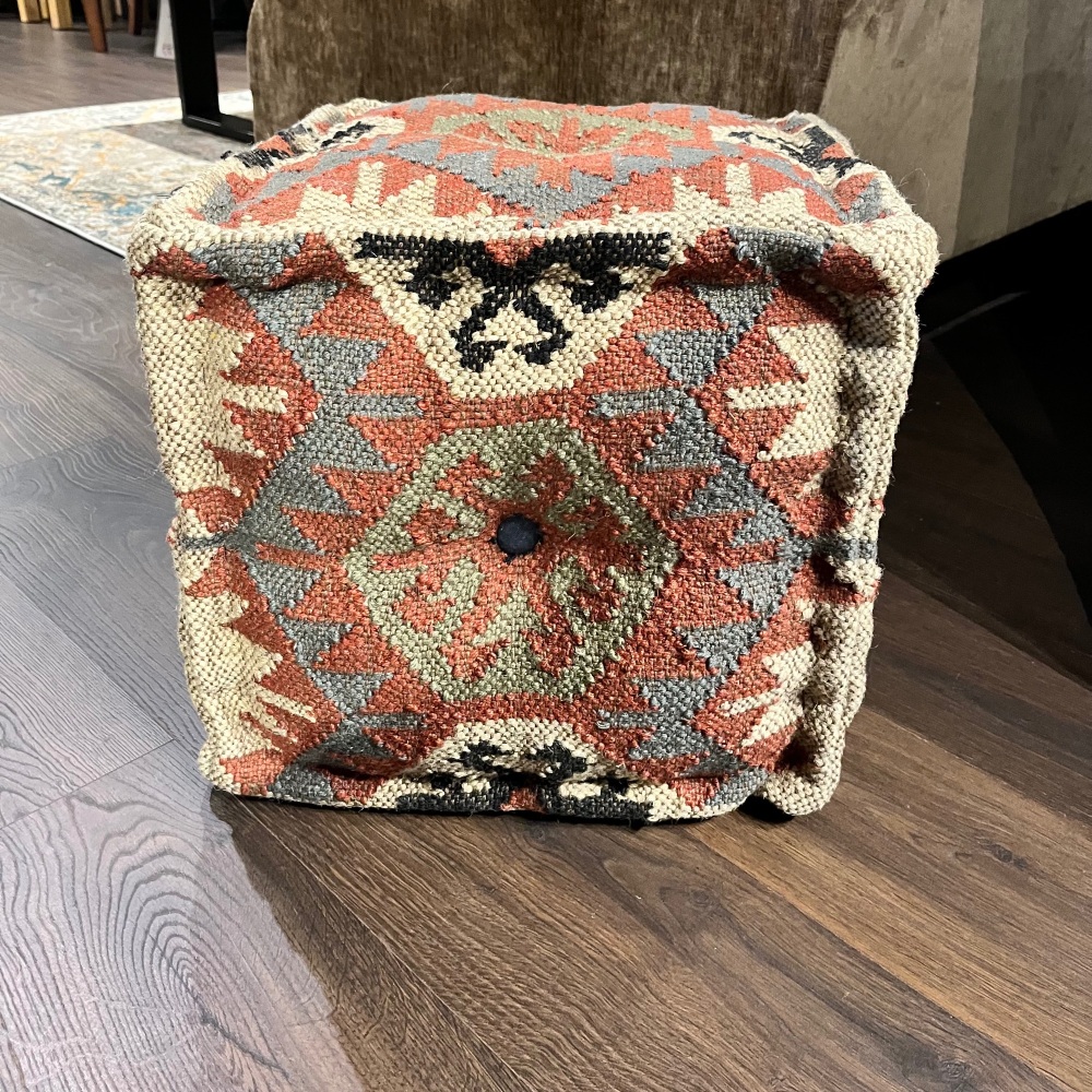 Clearance: Kilim Aztec Stool