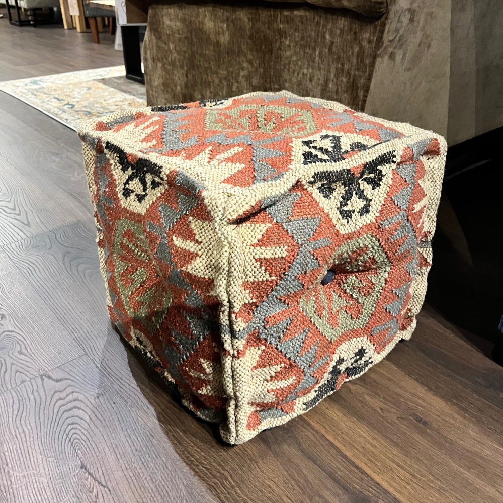 Clearance: Kilim Aztec Stool