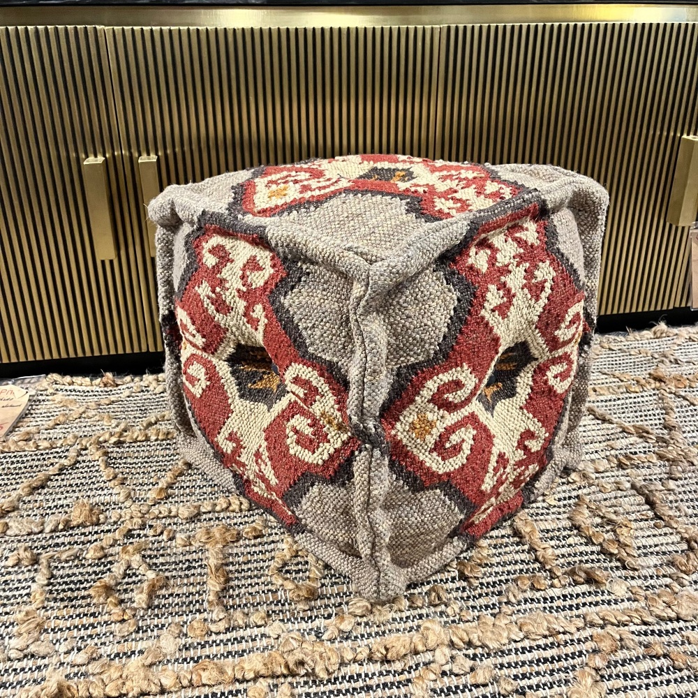 Clearance: Kilim Aztec Stool