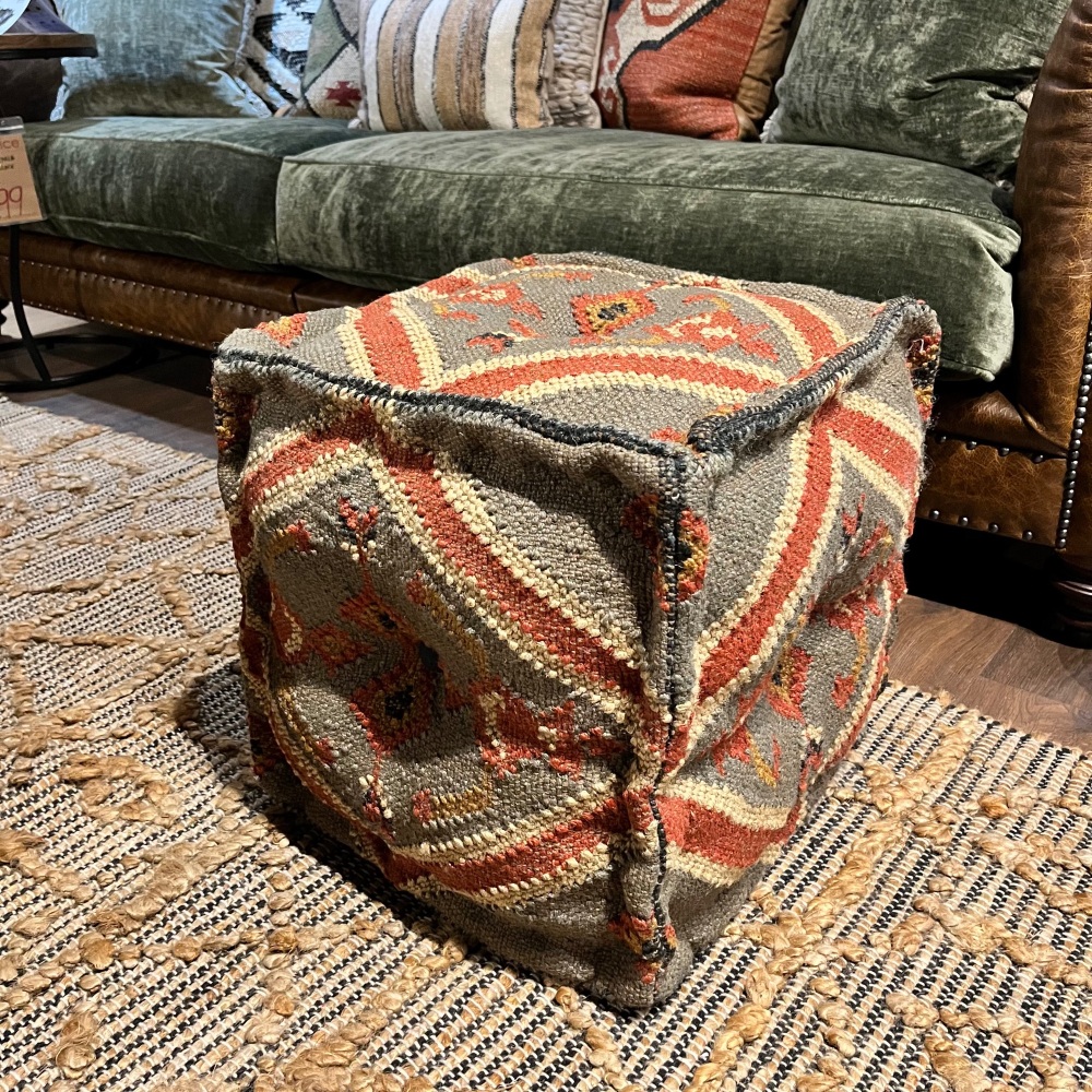 Clearance: kilim Aztec Stool