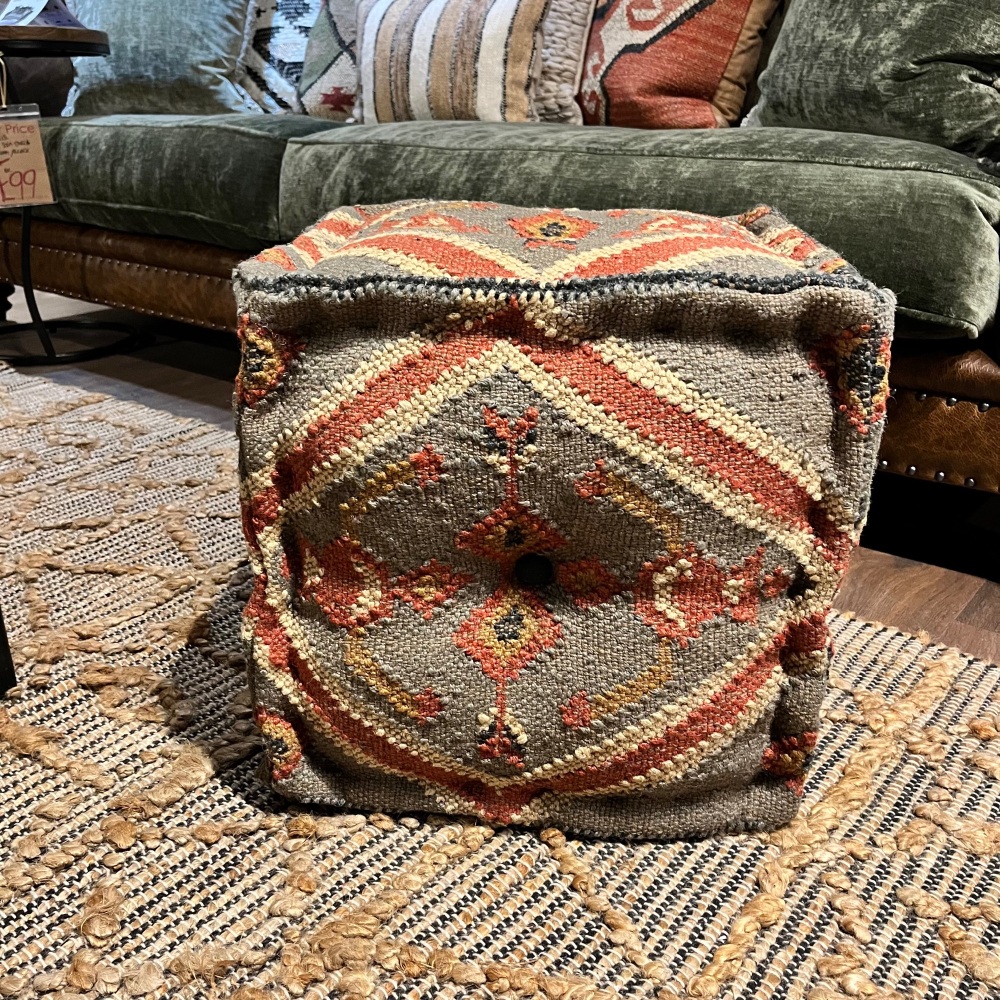 Clearance: kilim Aztec Stool