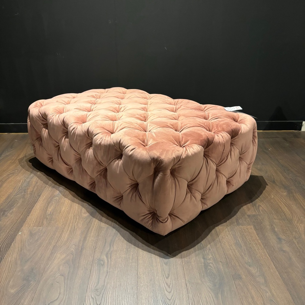 Clearance: Alexander & James Large Button Footstool