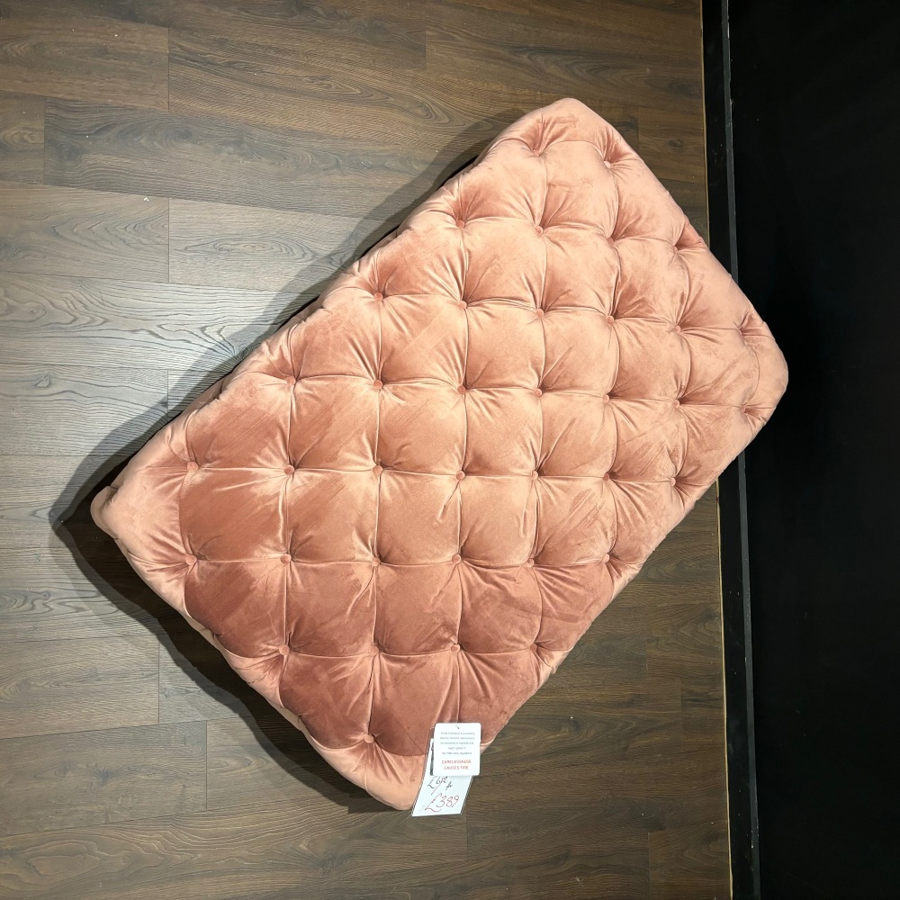 Clearance: Alexander & James Large Button Footstool